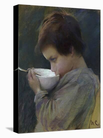 Child Drinking-Mary Cassatt-Stretched Canvas