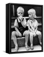 Child Eat an Apple August 25, 1960-null-Framed Stretched Canvas