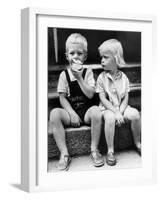 Child Eat an Apple August 25, 1960-null-Framed Photo