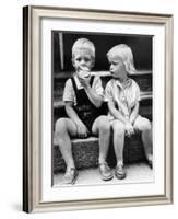 Child Eat an Apple August 25, 1960-null-Framed Photo