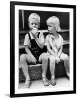 Child Eat an Apple August 25, 1960-null-Framed Photo