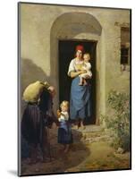 Child Giving Alms, 1858/59-Ferdinand Georg Waldmüller-Mounted Giclee Print