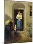 Child Giving Alms, 1858/59-Ferdinand Georg Waldmüller-Mounted Giclee Print
