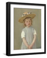 Child in a Straw Hat, 1886-Mary Cassatt-Framed Art Print