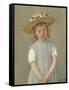 Child in a Straw Hat, 1886-Mary Cassatt-Framed Stretched Canvas