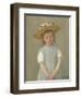 Child in a Straw Hat, by Mary Cassatt, 1886, American painting,-Mary Cassatt-Framed Art Print