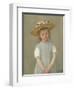 Child in a Straw Hat, by Mary Cassatt, 1886, American painting,-Mary Cassatt-Framed Art Print