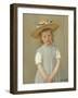 Child in a Straw Hat, c.1886-Mary Stevenson Cassatt-Framed Premium Giclee Print