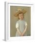 Child in a Straw Hat, c.1886-Mary Stevenson Cassatt-Framed Premium Giclee Print