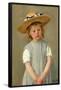 Child in a Straw Hat. Dated: c. 1886. Dimensions: overall: 65.3 x 49.2 cm (25 11/16 x 19 3/8 in....-Mary Cassatt-Framed Poster