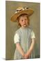 Child in a Straw Hat. Dated: c. 1886. Dimensions: overall: 65.3 x 49.2 cm (25 11/16 x 19 3/8 in....-Mary Cassatt-Mounted Poster