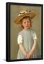 Child in a Straw Hat. Dated: c. 1886. Dimensions: overall: 65.3 x 49.2 cm (25 11/16 x 19 3/8 in....-Mary Cassatt-Framed Poster