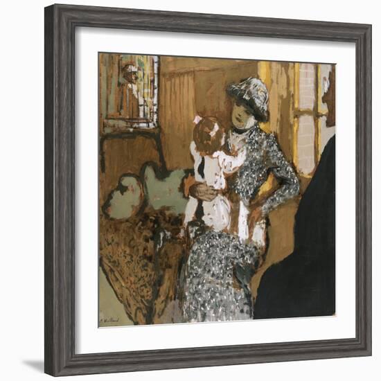 Child in a White Apron, C.1909-Edouard Vuillard-Framed Giclee Print