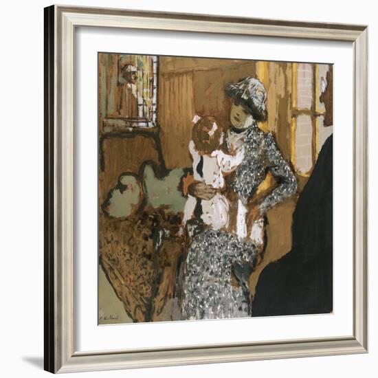 Child in a White Apron, C.1909-Edouard Vuillard-Framed Giclee Print