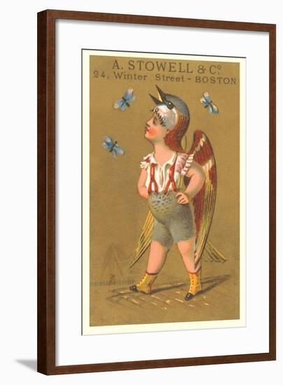 Child in Bird Suit-null-Framed Art Print