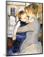 Child in Blue-Mary Cassatt-Mounted Giclee Print