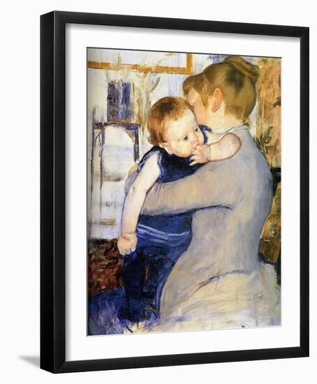 Child in Blue-Mary Cassatt-Framed Giclee Print