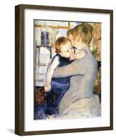 Child in Blue-Mary Cassatt-Framed Giclee Print