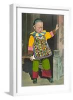 Child in Chinatown, San Francisco, California-null-Framed Art Print