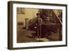 Child in Front of Well, Photograph Taken-Giovanni Pascoli-Framed Giclee Print