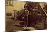 Child in Front of Well, Photograph Taken-Giovanni Pascoli-Mounted Giclee Print