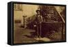 Child in Front of Well, Photograph Taken-Giovanni Pascoli-Framed Stretched Canvas