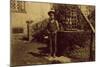 Child in Front of Well, Photograph Taken-Giovanni Pascoli-Mounted Giclee Print