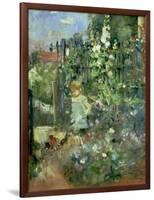 Child in the Hollyhocks, 1881-Berthe Morisot-Framed Giclee Print