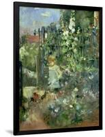 Child in the Hollyhocks, 1881-Berthe Morisot-Framed Giclee Print