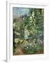 Child in the Hollyhocks, 1881-Berthe Morisot-Framed Giclee Print