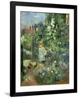 Child in the Hollyhocks, 1881-Berthe Morisot-Framed Giclee Print