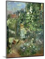 Child in the Hollyhocks, 1881-Berthe Morisot-Mounted Giclee Print