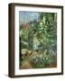 Child in the Hollyhocks, 1881-Berthe Morisot-Framed Giclee Print