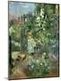 Child in the Hollyhocks, 1881-Berthe Morisot-Mounted Giclee Print