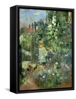 Child in the Hollyhocks, 1881-Berthe Morisot-Framed Stretched Canvas