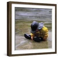 Child in the Rain-Nicole Katano-Framed Photo