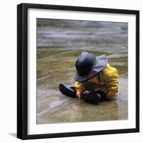 Child in the Rain-Nicole Katano-Framed Photo