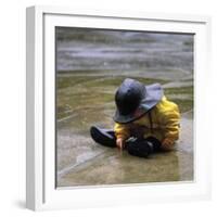 Child in the Rain-Nicole Katano-Framed Photo