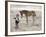 Child in Western Wear Feeding a Pony-Nora Hernandez-Framed Giclee Print