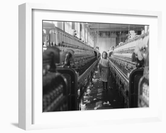 Child Laborer, 1908-Lewis Wickes Hine-Framed Art Print