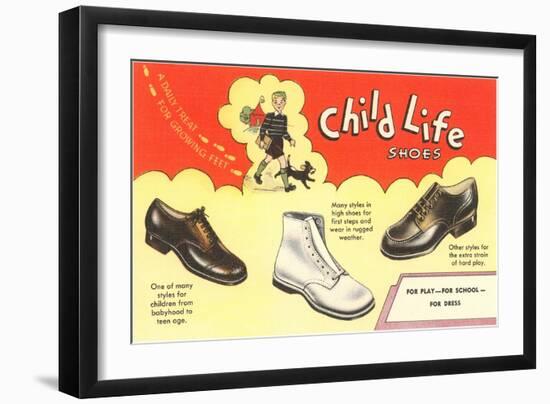 Child Life Shoes-null-Framed Art Print