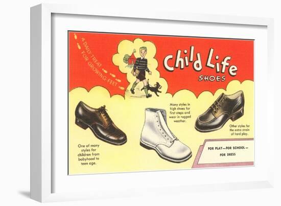 Child Life Shoes-null-Framed Art Print