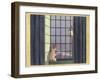 Child Looking Out of Window-null-Framed Art Print