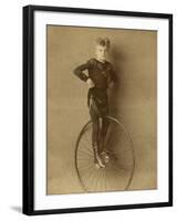 Child on a Unicycle, Late 19th Century-G. & R. Lavis-Framed Photographic Print