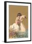 Child on Back of Swan-null-Framed Art Print