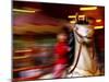 Child on Carousel at Grona Lund Amusement Park, Stockholm, Sweden-Nancy & Steve Ross-Mounted Photographic Print