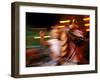 Child on Carousel at Grona Lund Amusement Park, Stockholm, Sweden-Nancy & Steve Ross-Framed Photographic Print