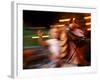 Child on Carousel at Grona Lund Amusement Park, Stockholm, Sweden-Nancy & Steve Ross-Framed Photographic Print