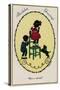 Child on Chair and Dog-F Kaskeline-Stretched Canvas