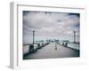 Child on Pier-Clive Nolan-Framed Photographic Print